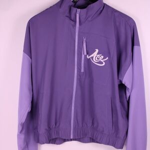 💜 Adidas ACE Windbreaker Jacket Purple Colorblock | Size L | Sustainable Line